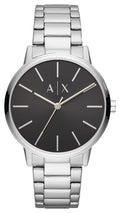 Armani Exchange Cayde AX2700 Men's Analog Watch - Black Dial with Silver Stainless Steel Bracelet