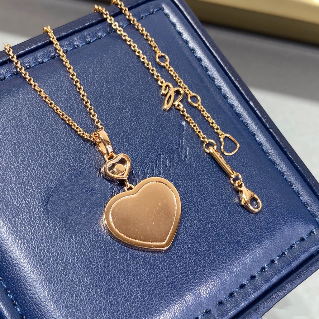 Chopard Happy Heart Gold Cubic Zirconia Necklace