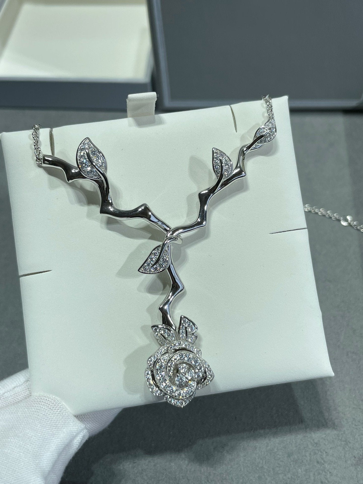 Dior Rose Bagatelle Cubic Zirconia Necklace
