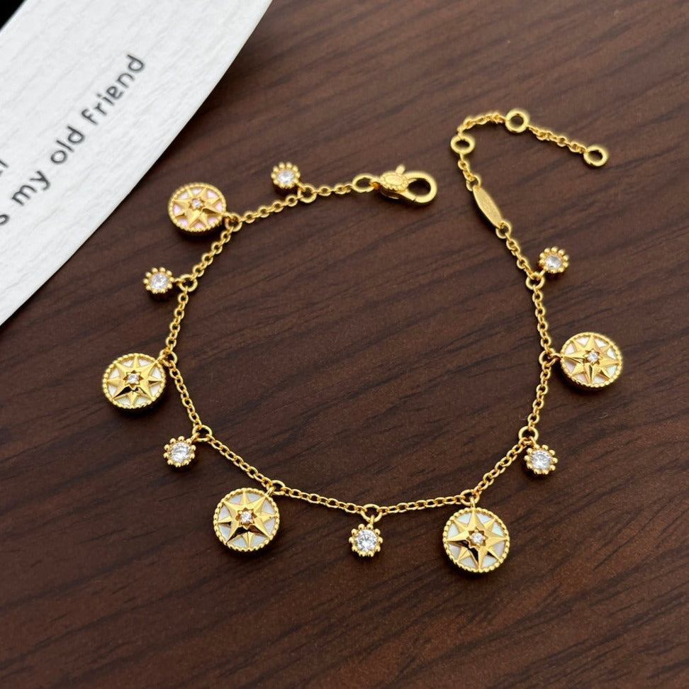 Dior Lucky Star 5 Motif 6 Cubic Zirconia Bracelet