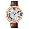 Ballon Bleu de Cartier 42 Watch - 42mm, 18K Rose Gold, Alligator Leather, Silver Dial