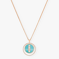Messika Lucky Move 3 Cubic Zirconia Turquoise Pink Gold Necklace