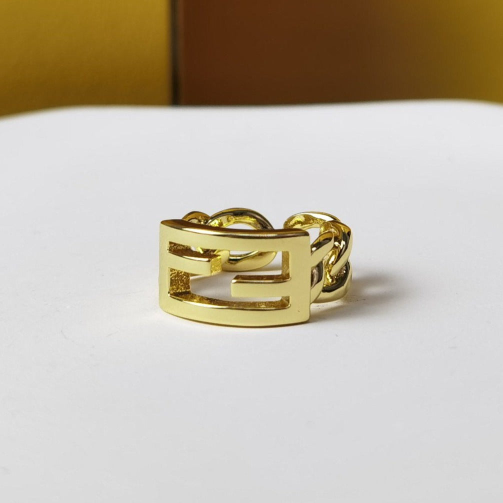 Fendi FF Ring Open Gold