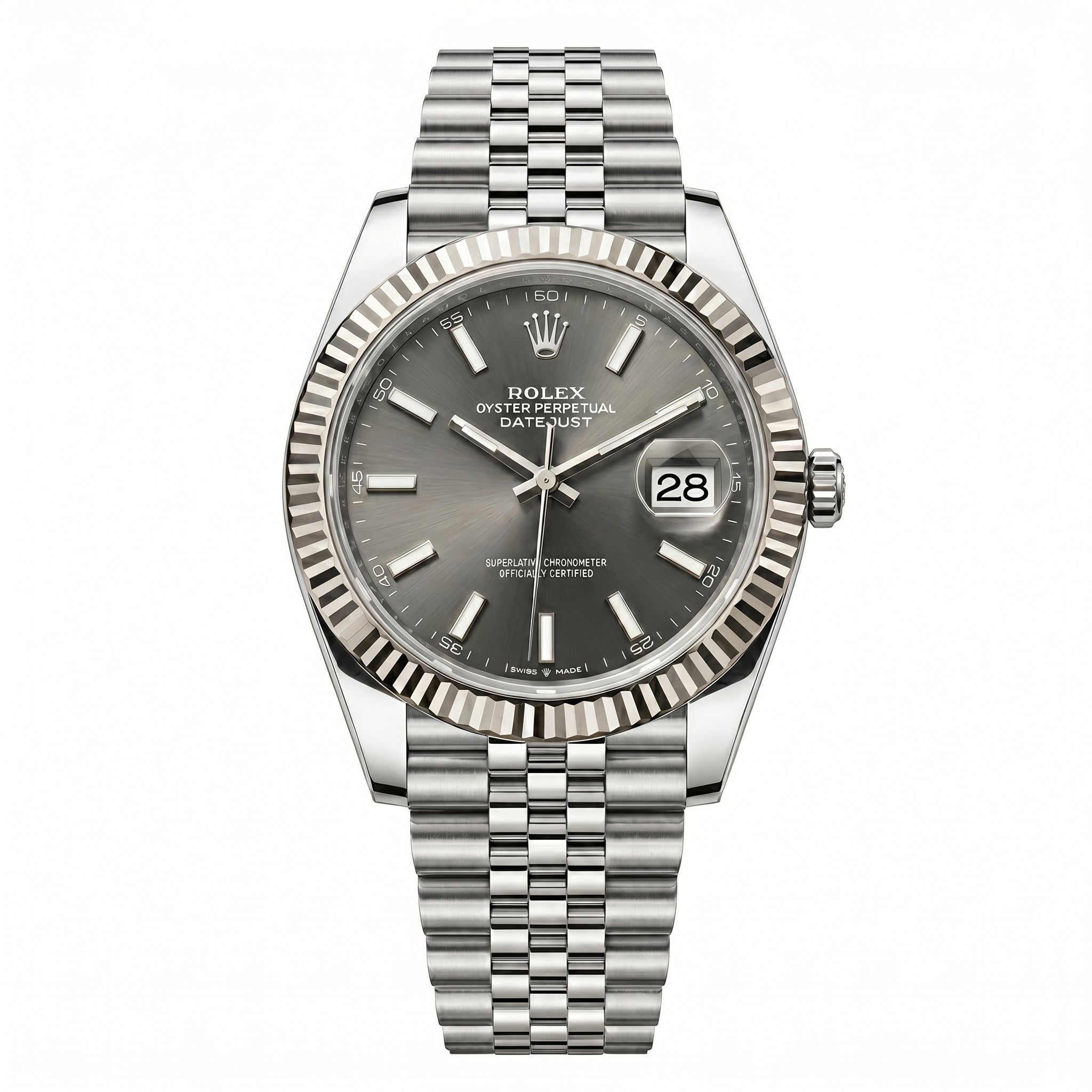 Rolex Datejust 41 126334 Oystersteel & White Gold "Slate" Watch