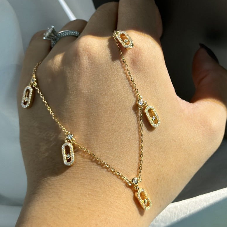 Messika Choker Move Uno Pampille Paved Gold Cubic Zirconia Necklace