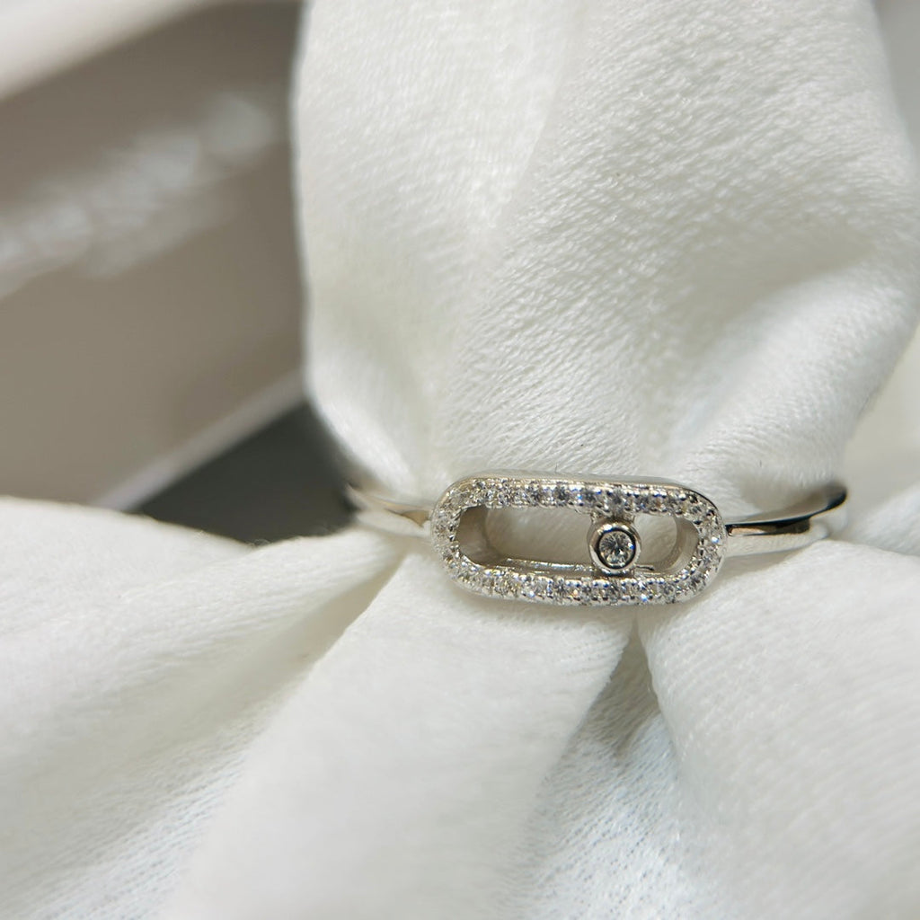 Messika Move Uno Silver Cubic Zirconia Ring