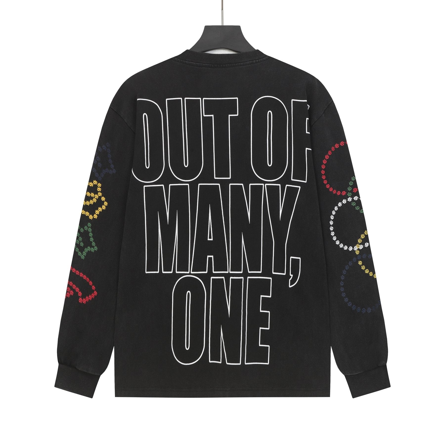 Godspeed Skeleton Basketball Graphic Long-Sleeve T-Shirt — back
