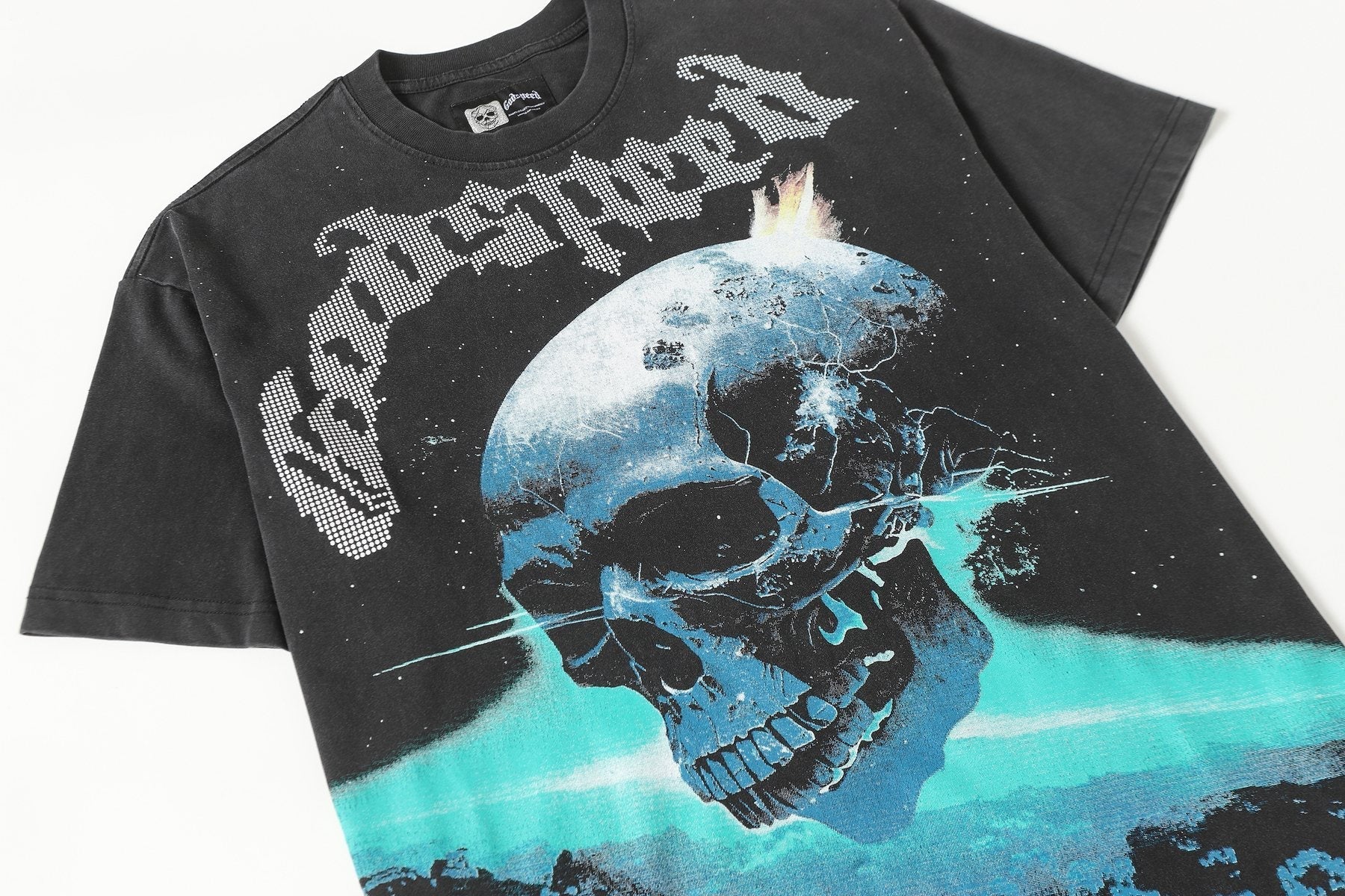 Godspeed Blue Skull Graphic T-Shirt — detail