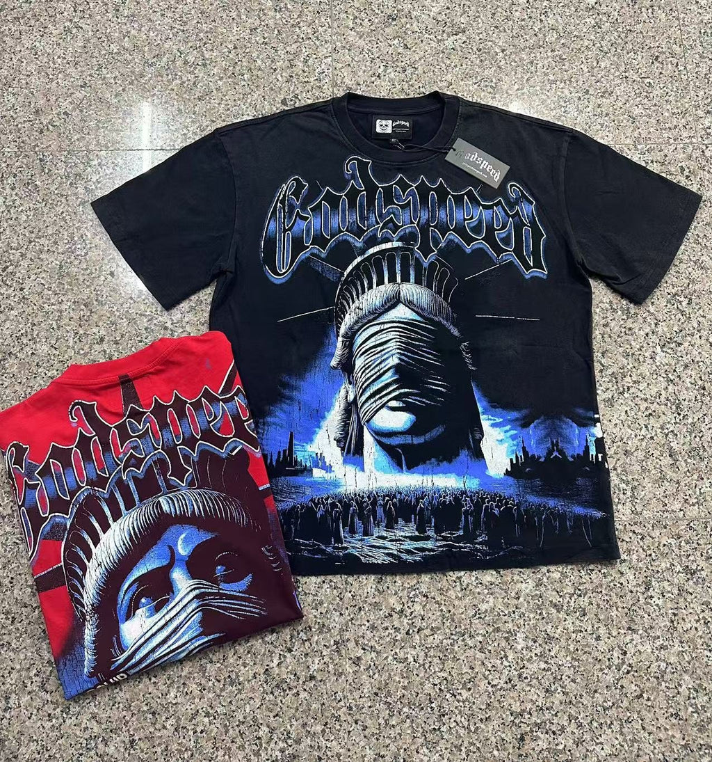 Godspeed Worship Ritual Washed Graphic T-Shirt — context