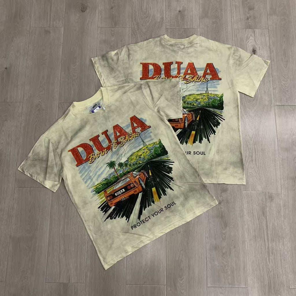 DUAA Hollywood Car Graphic Short-Sleeve T-Shirt — context