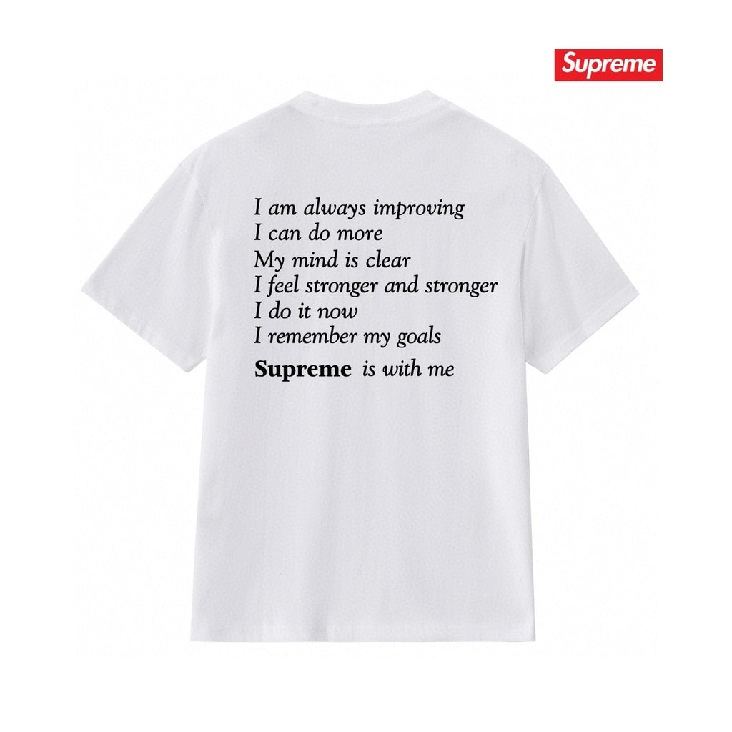 Supreme StayPositive Affirmation Graphic T-Shirt — back