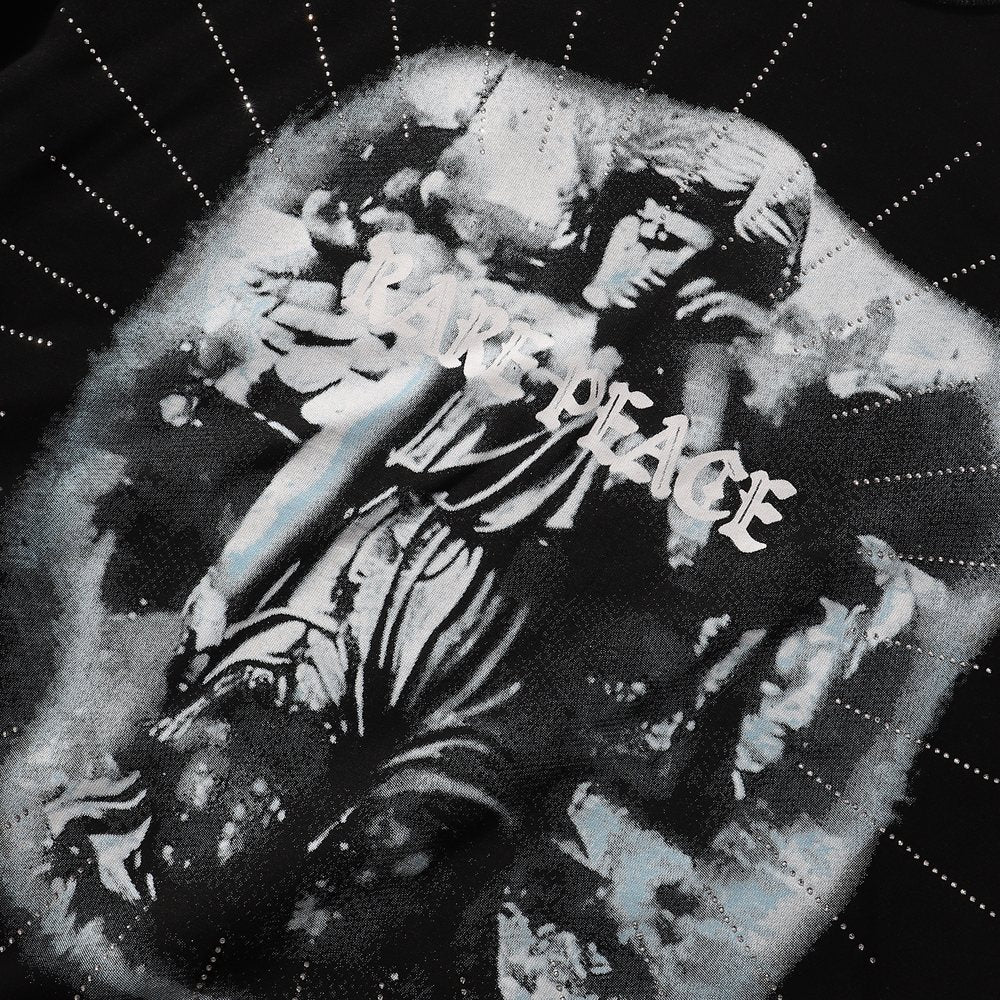 RARE PEACE It's OK To Cry Cropped Graphic T-Shirt — detail