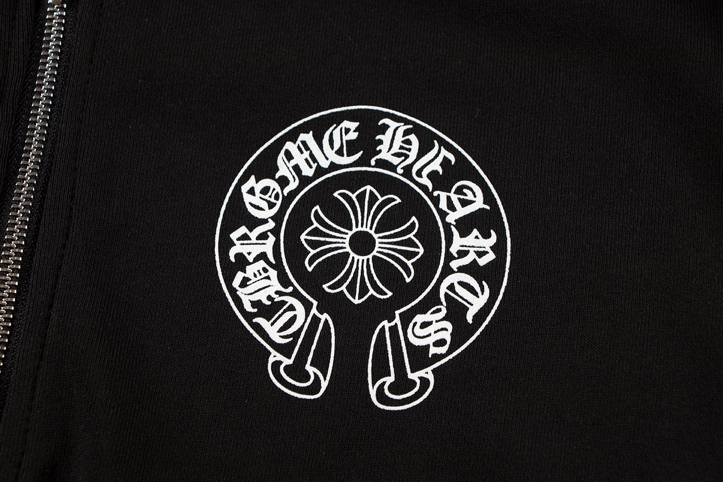Chrome Hearts Rainbow Horseshoe Graphic Zip-Up Hoodie — detail