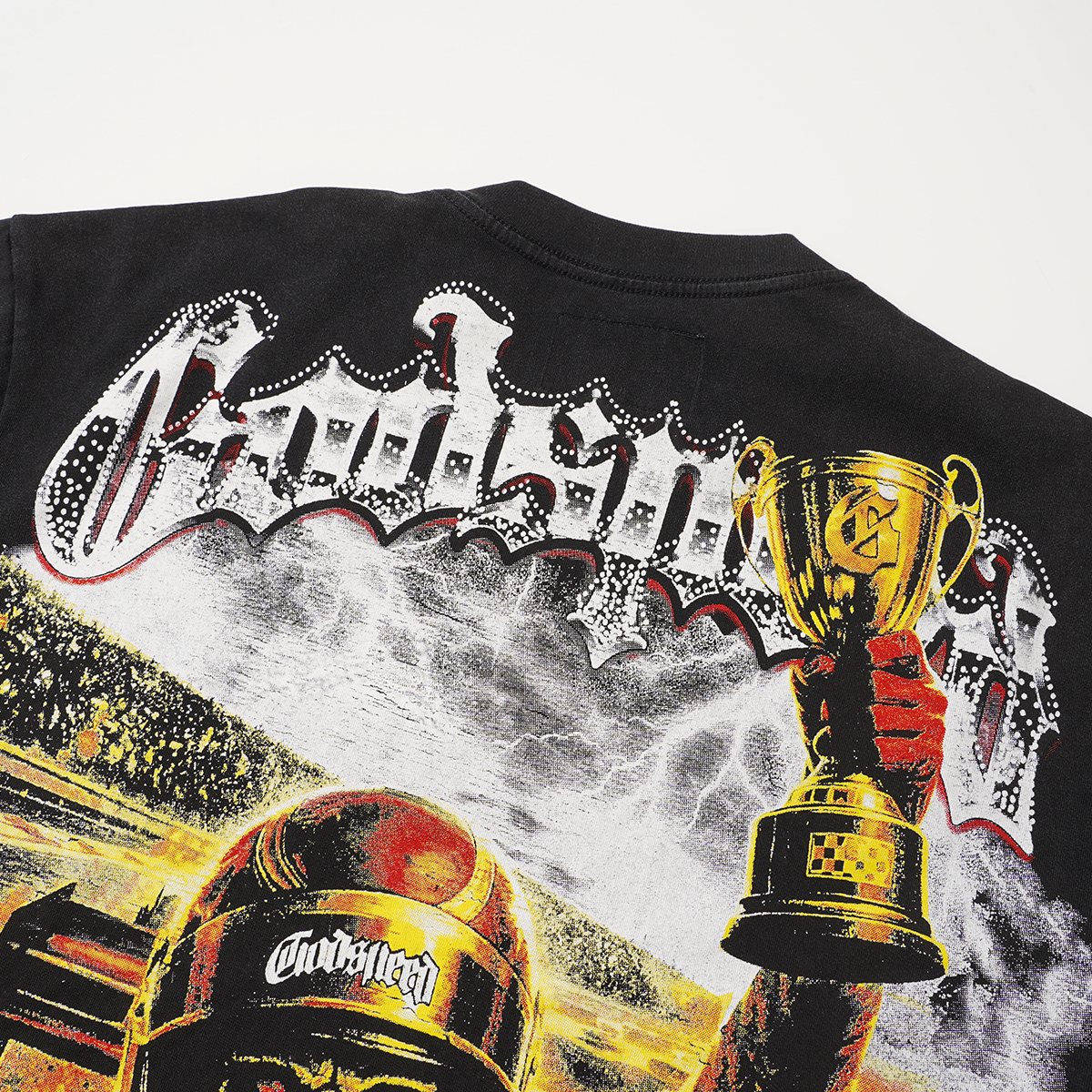 Godspeed Racing Skull Trophy Graphic T-Shirt — detail
