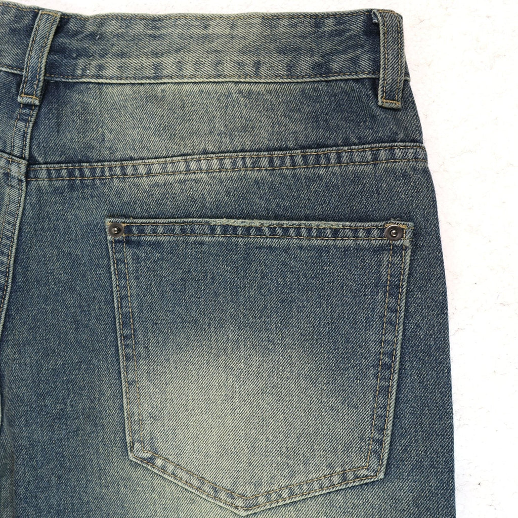 Valley Dreams Plaid Appliqué Rhinestone Denim Shorts — detail