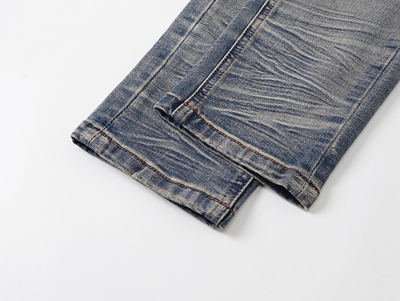 VALABASAS Washed Distressed Blue Jeans — detail