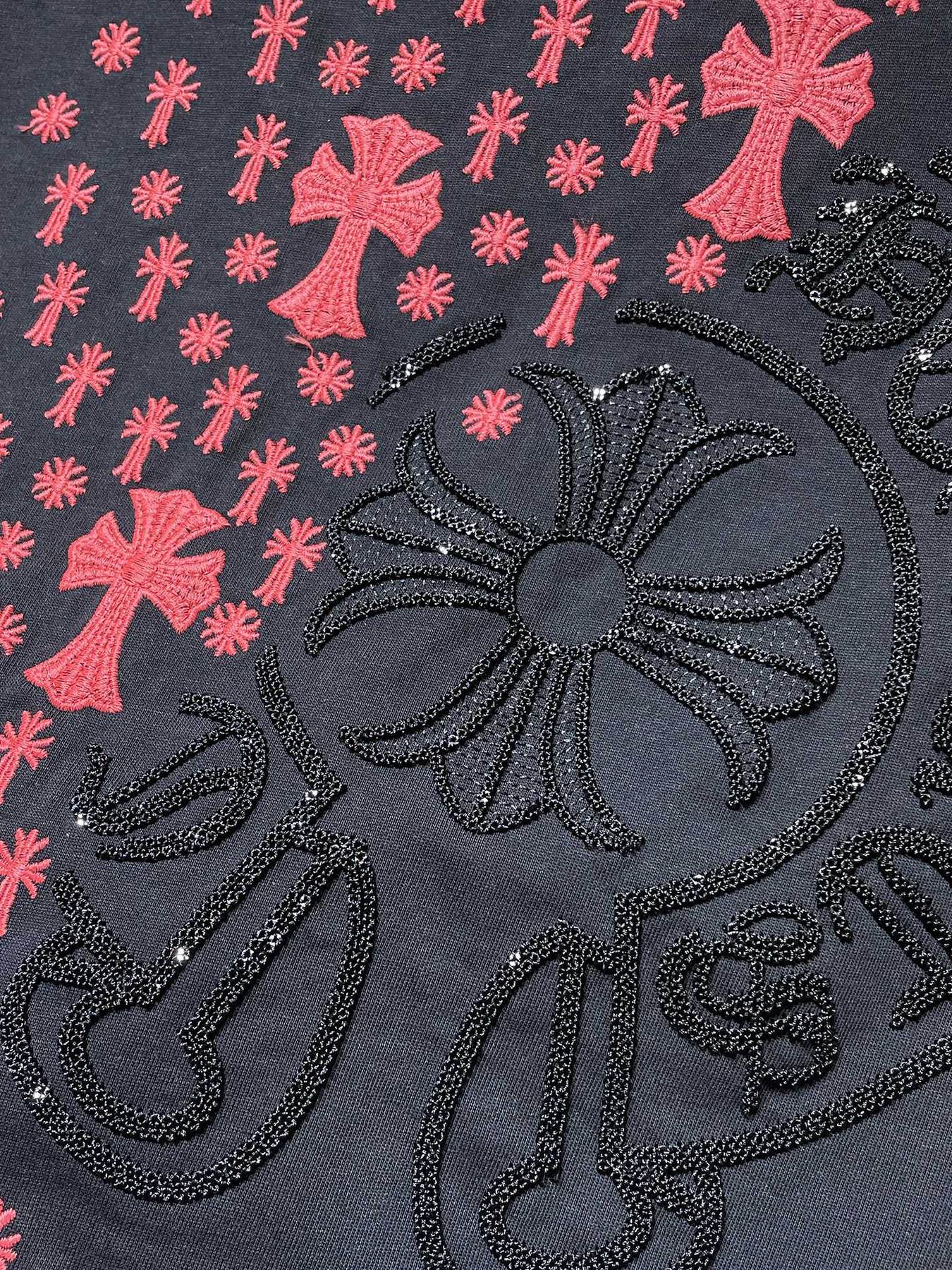 Chrome Hearts Cross Floral Graphic T-Shirt — detail