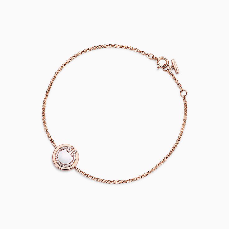 Tiffany Cubic Zirconia Circle Pink Gold Bracelet