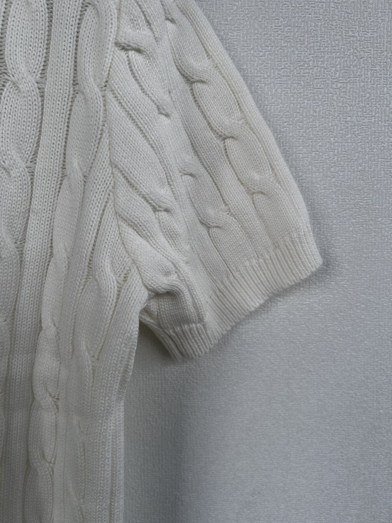 Test2-Ralph Lauren Short-Sleeve Cable-Knit Sweater — side