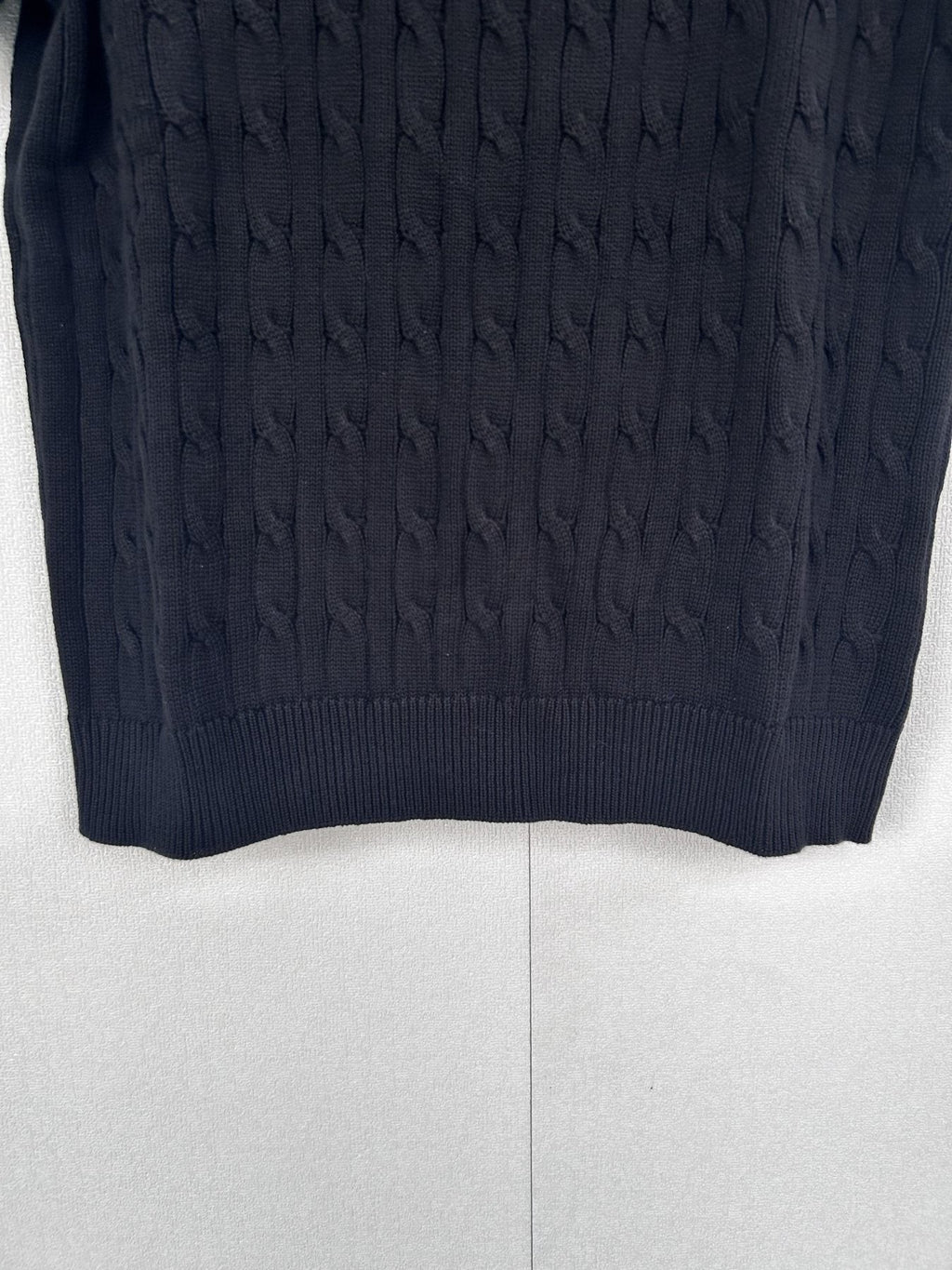 Test2-Ralph Lauren Short-Sleeve Cable-Knit Sweater — detail