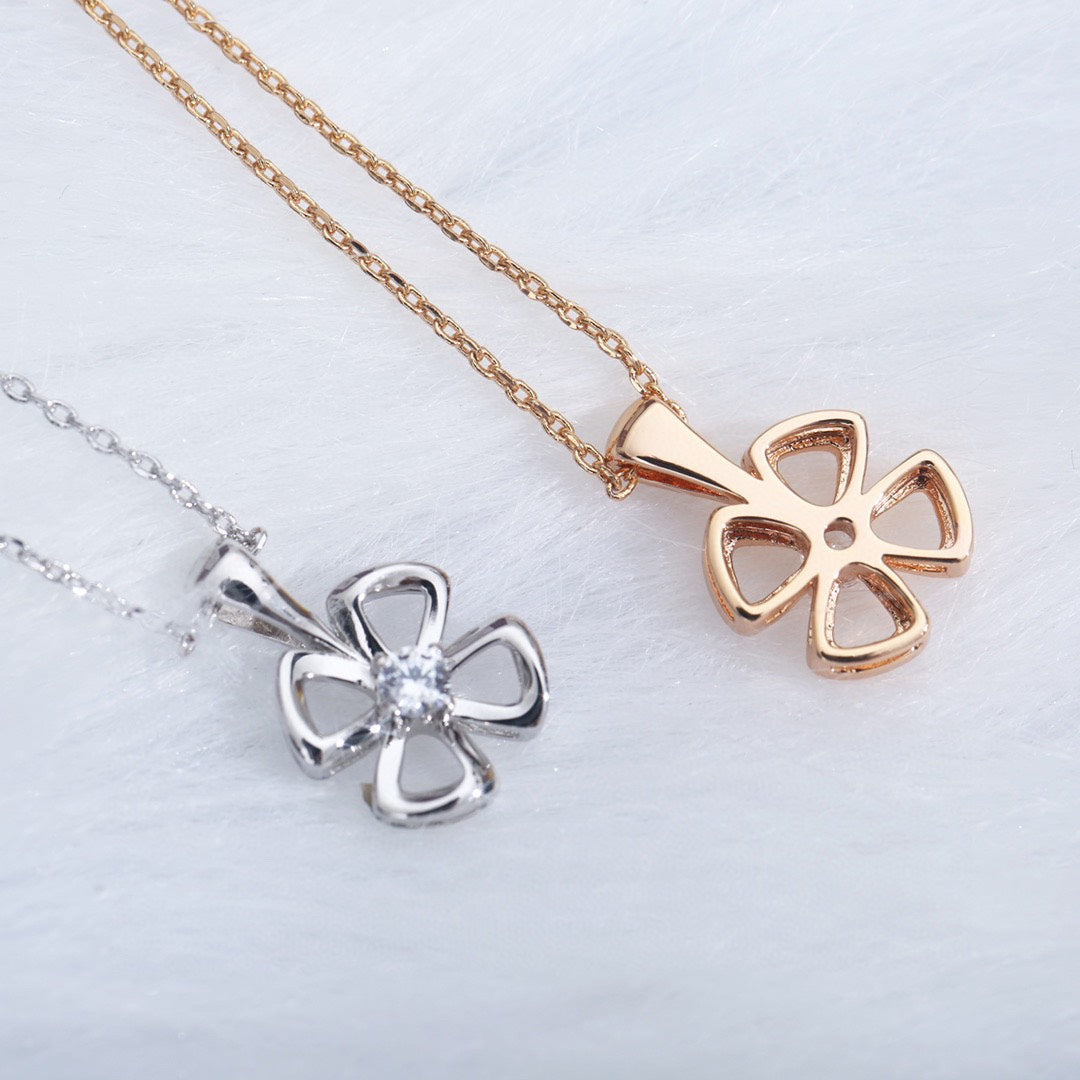 Bvlgari Fiorever Necklace Cubic Zirconia Center